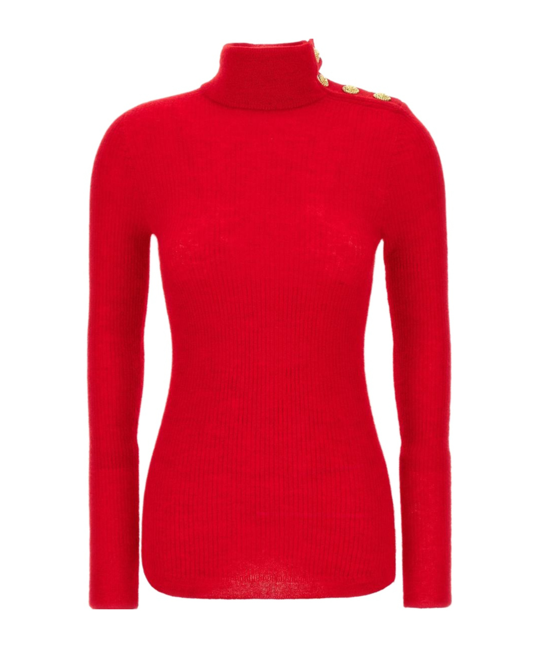 BALMAIN RIBBED-KNIT SWEATER