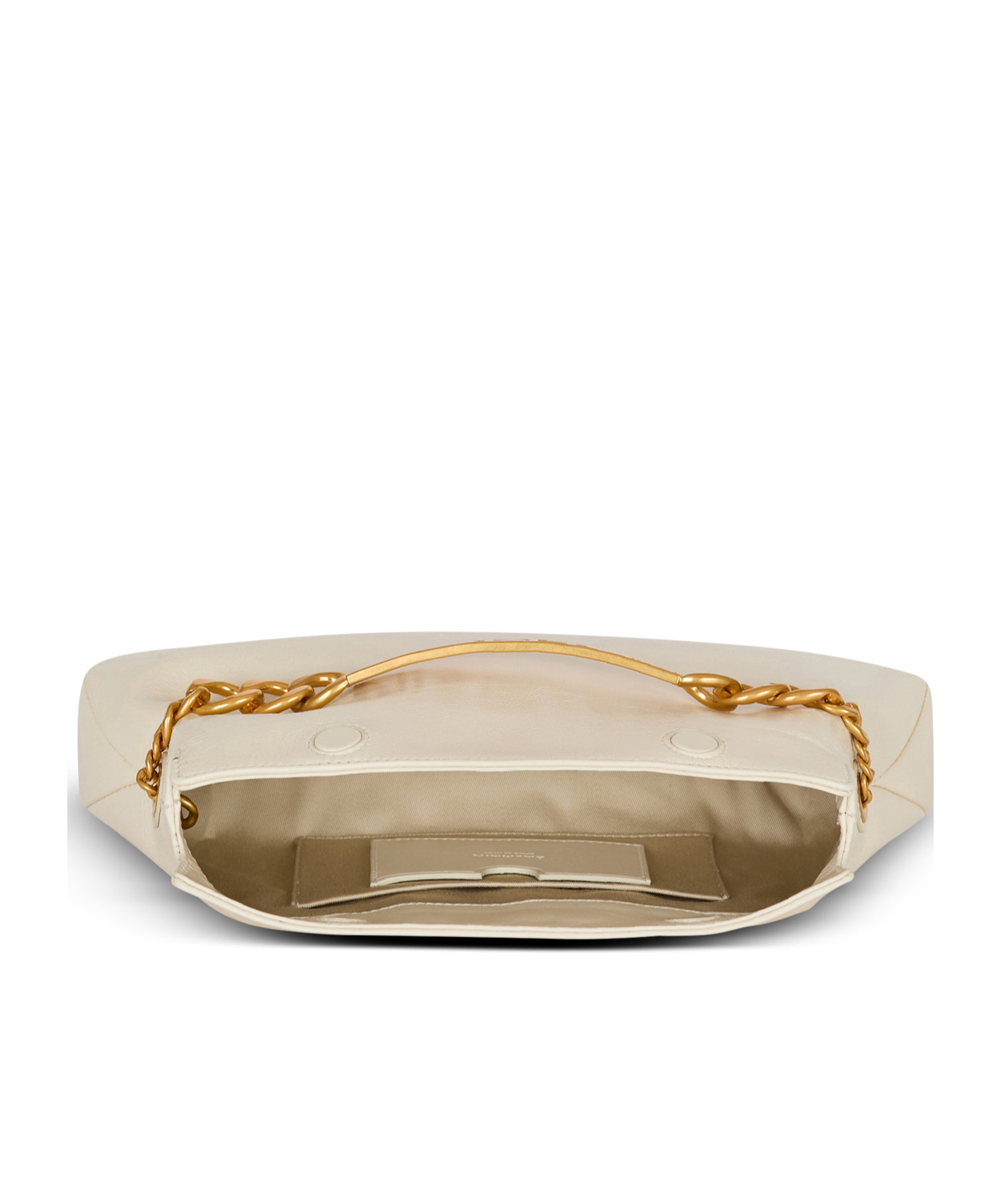 Balmain 1945 Soft Crinkled Leather Clutch In Brown