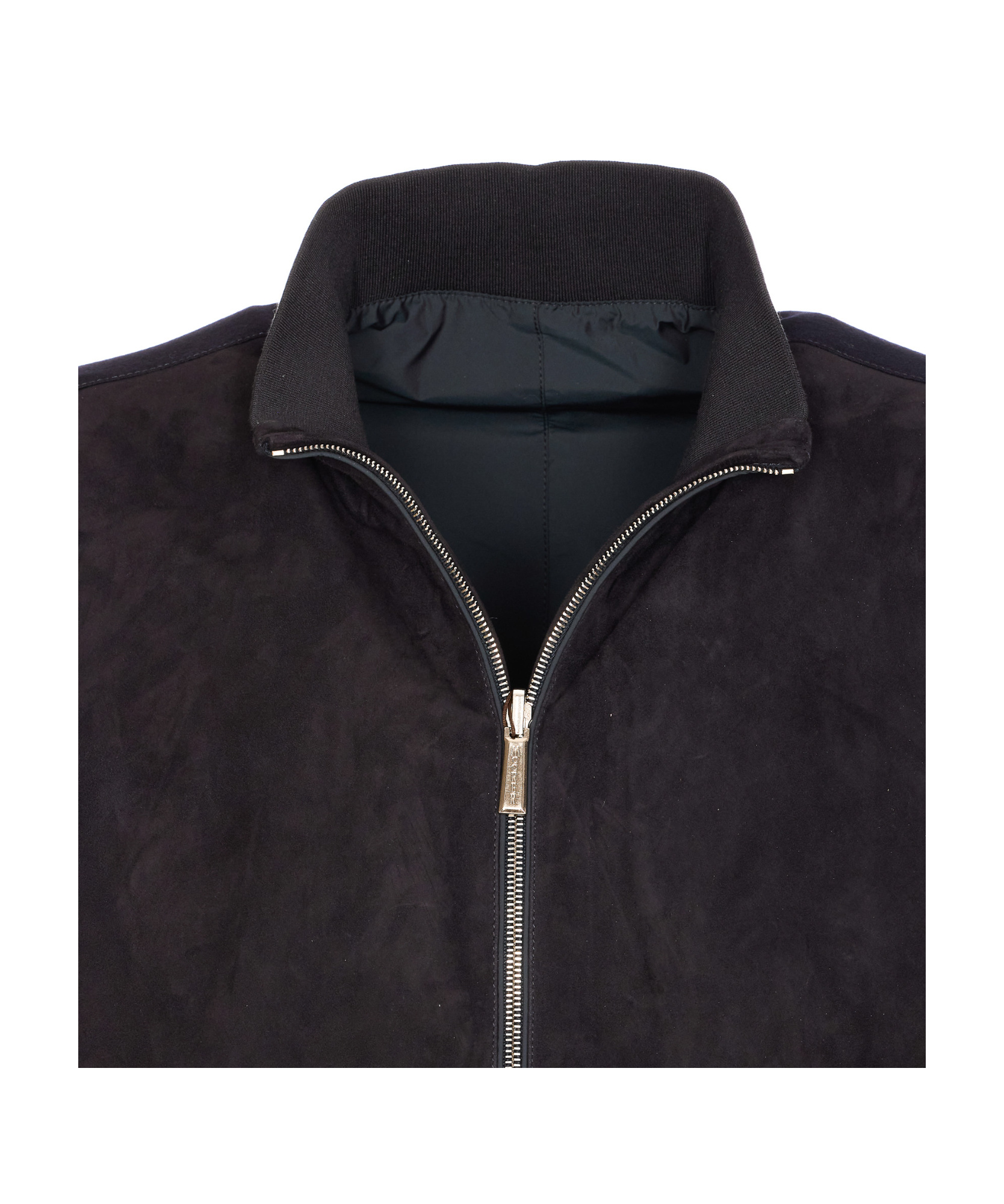 Moorer Right-collar Casual Jacket In Black