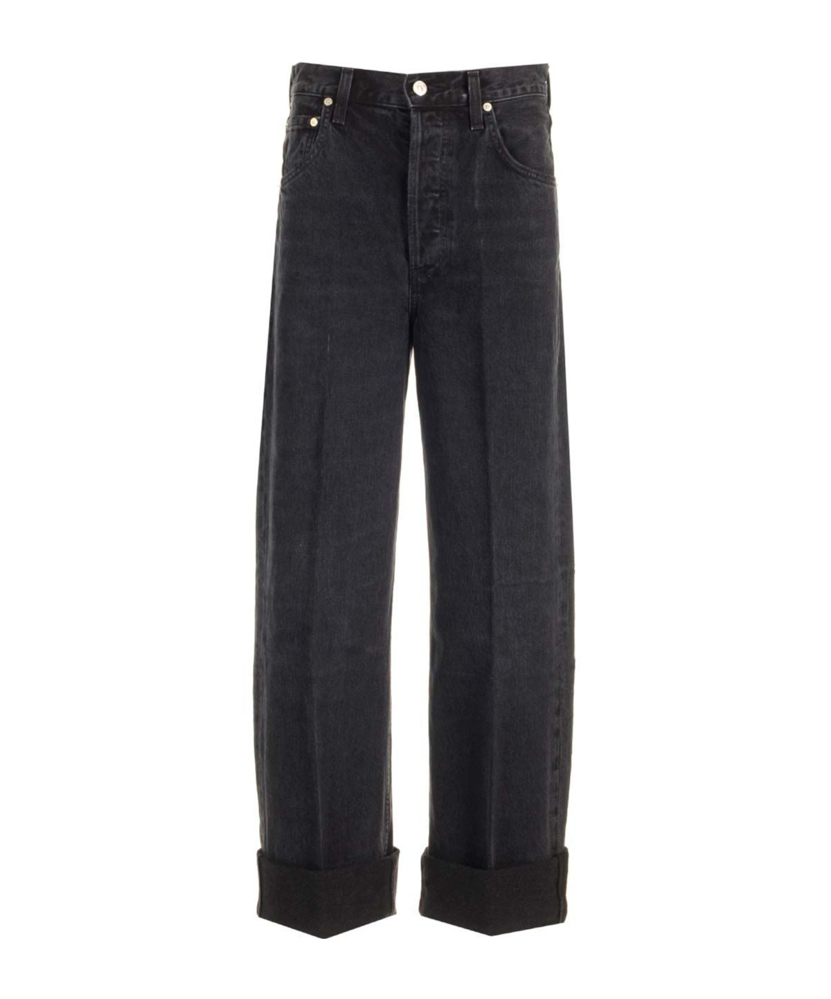 Citizen Of Humanity Citizens Of Humanity Ayla High Rise Baggy Cuffed Jeans In Black