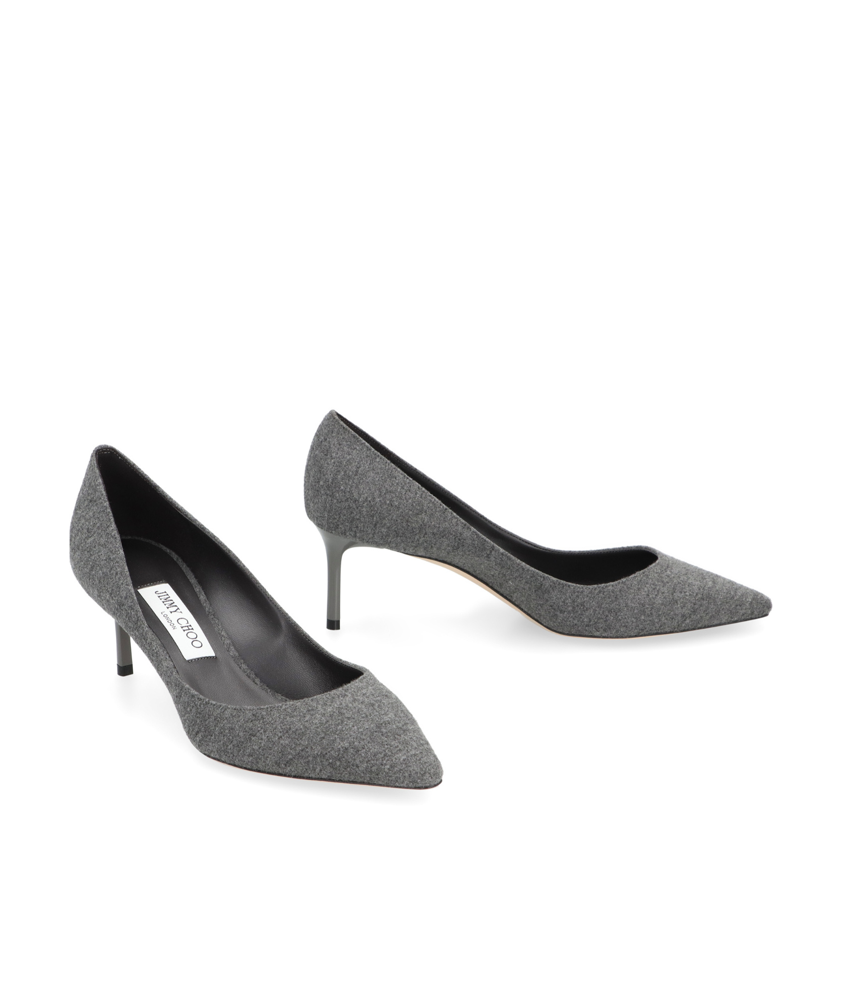 Jimmy Choo Elegant Pointy Toe Stiletto Heels In Gray