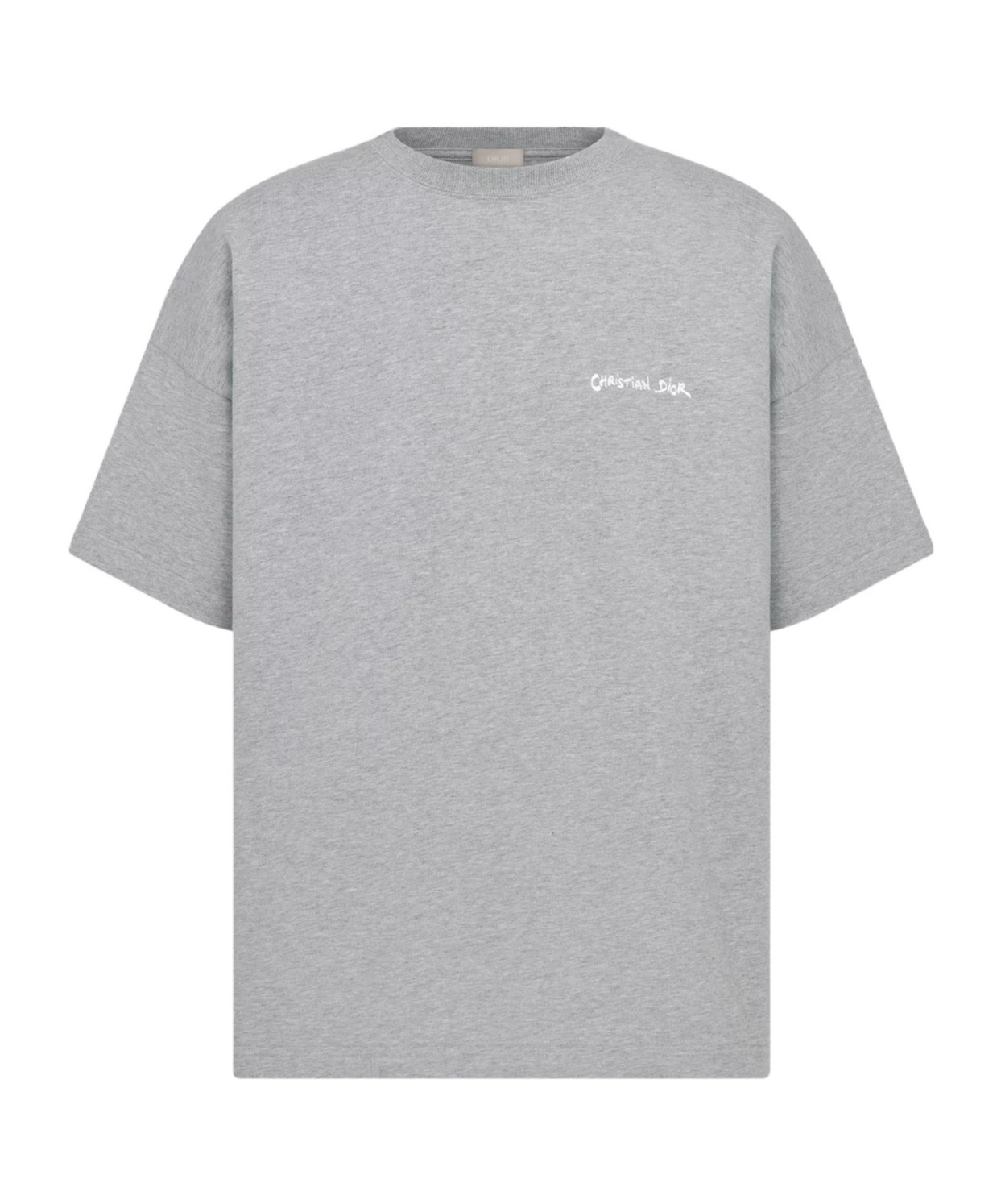 Dior Logo Short-sleeved T-shirt In Gray