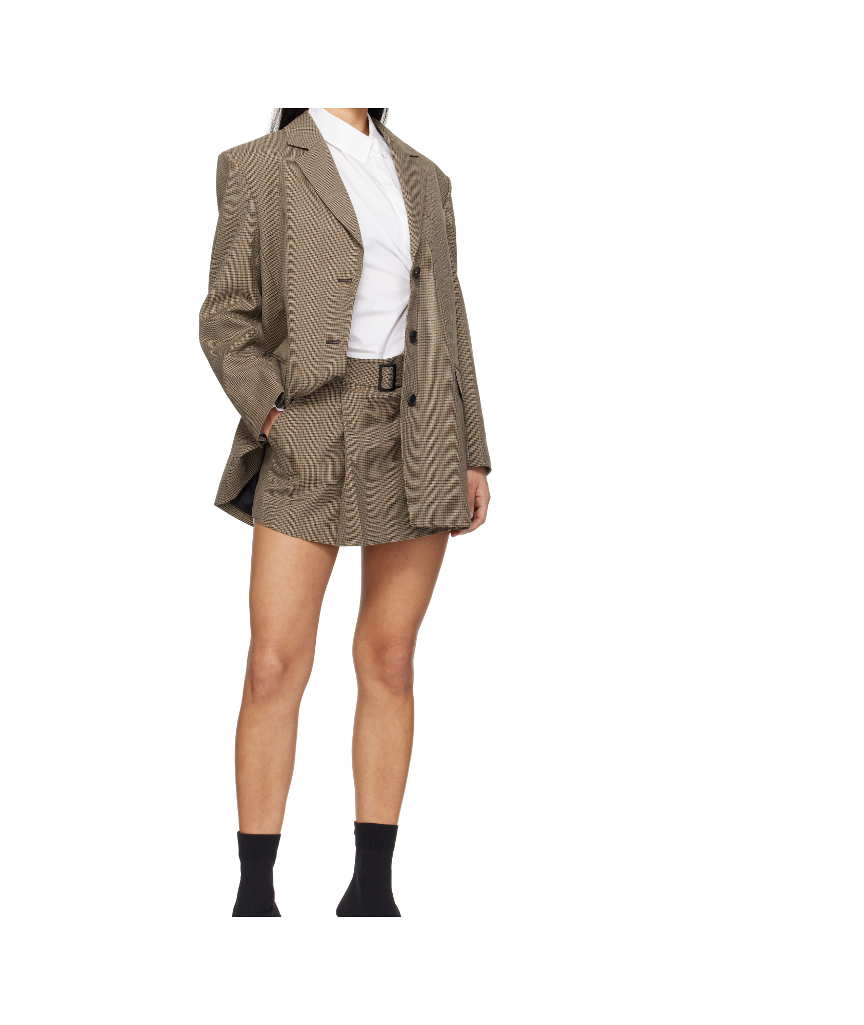 Juunj Brown Wool Blazer In Brown