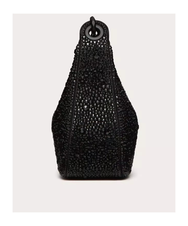 Valentino Vlogo Moon Mini Shoulder Bag In Black