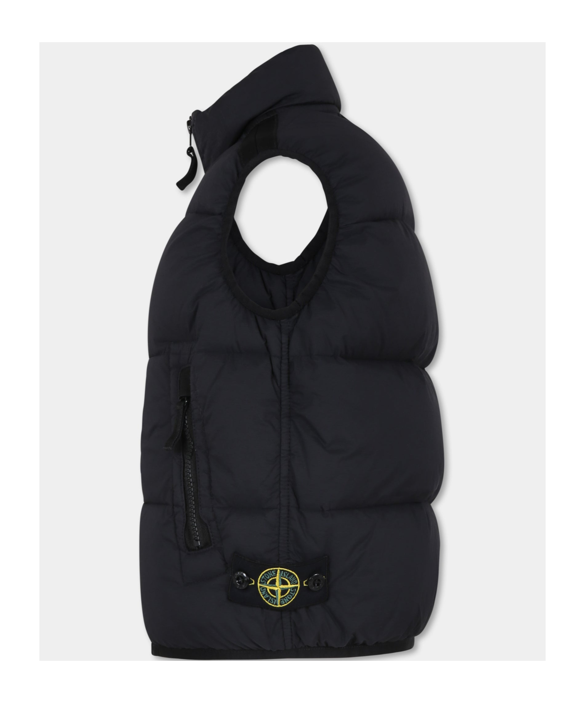Stone Island Compass-badge Padded Gilet In Black