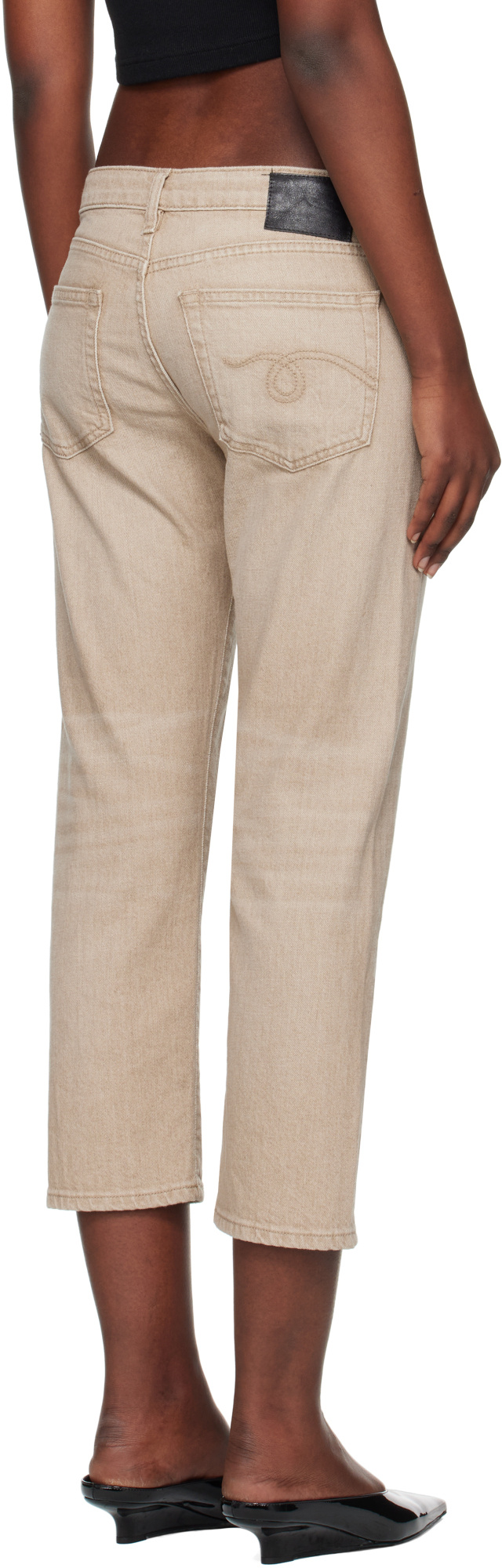 R13 Straight Jeans In Beige