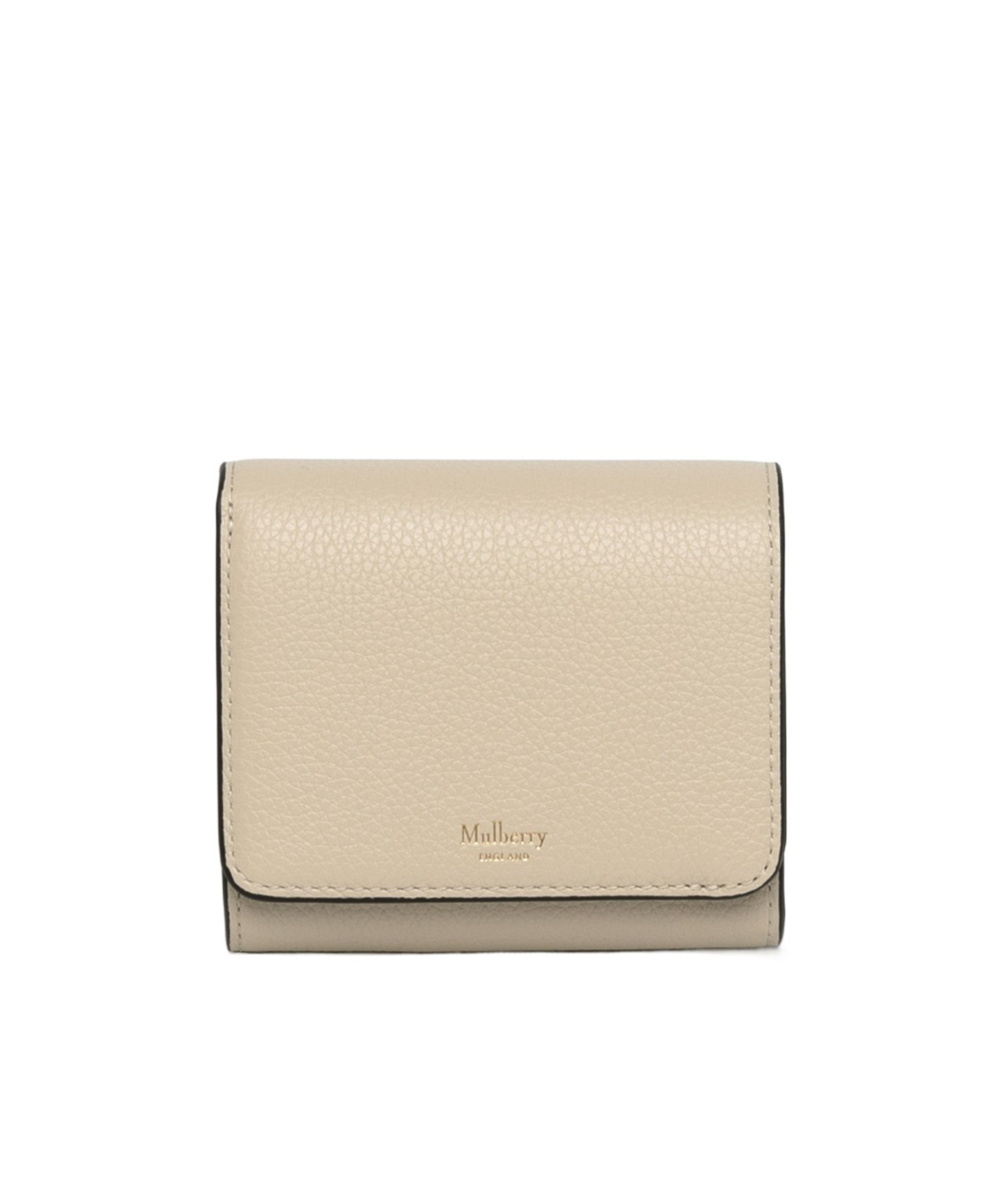 Mulberry Small Foldover Logo Lettering Wallet In Nude