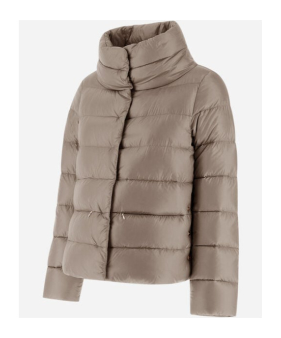 Herno Long-sleeved Down Jacket In Nude