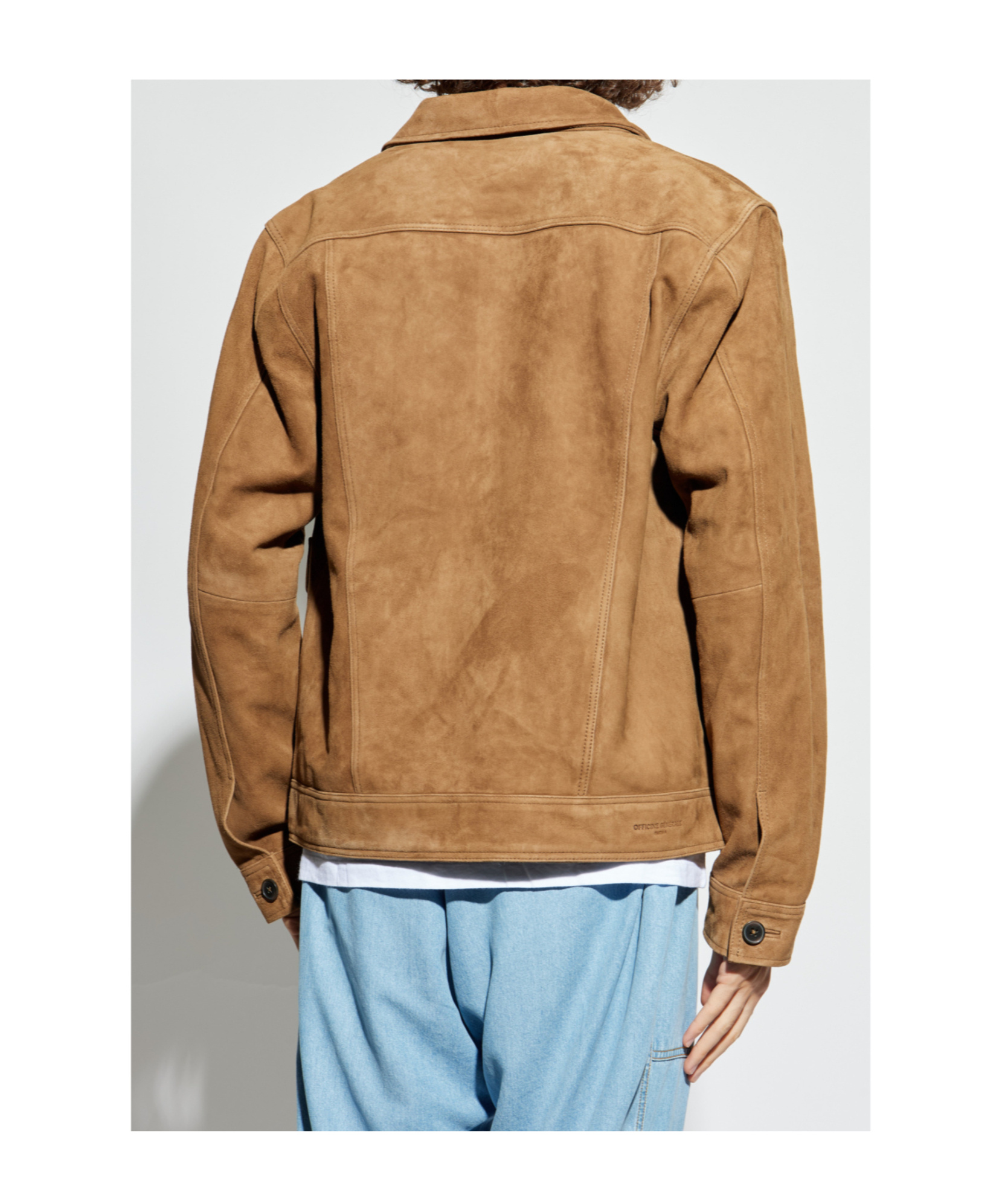 Officine Generale Button-down Casual Jacket In Brown