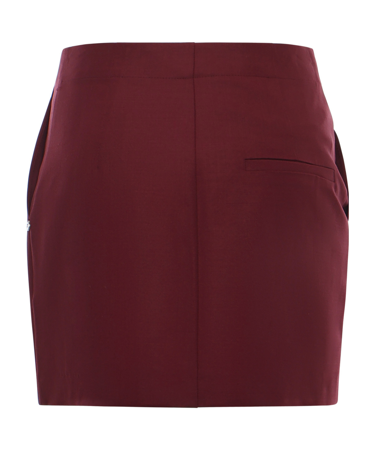 Ottod'ame Wool-blend Pocket Skirt In Red