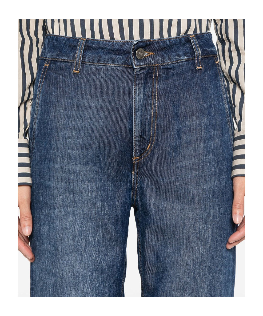 Dondup Belt-loop Jeans In Blue