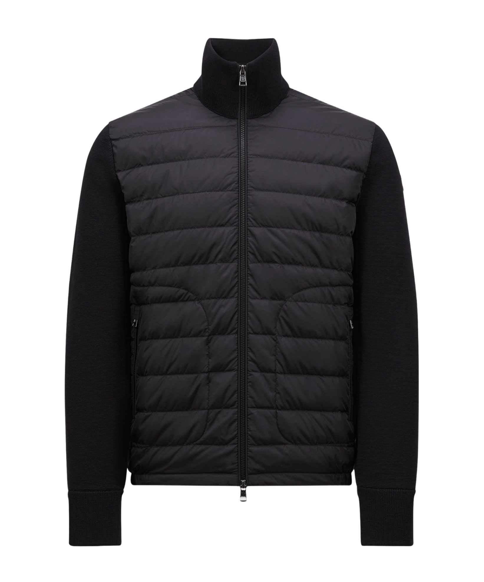 Moncler Padded Zip-up Cardigan Clothing In Black