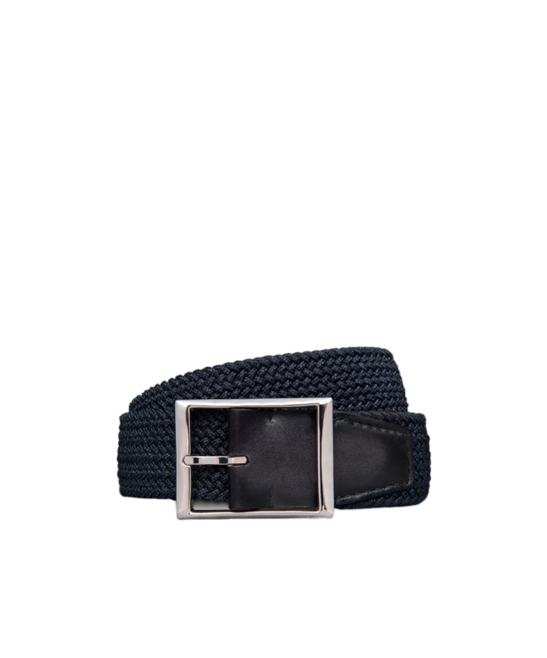 Berluti Classic Tressee Belt In Navy Blue
