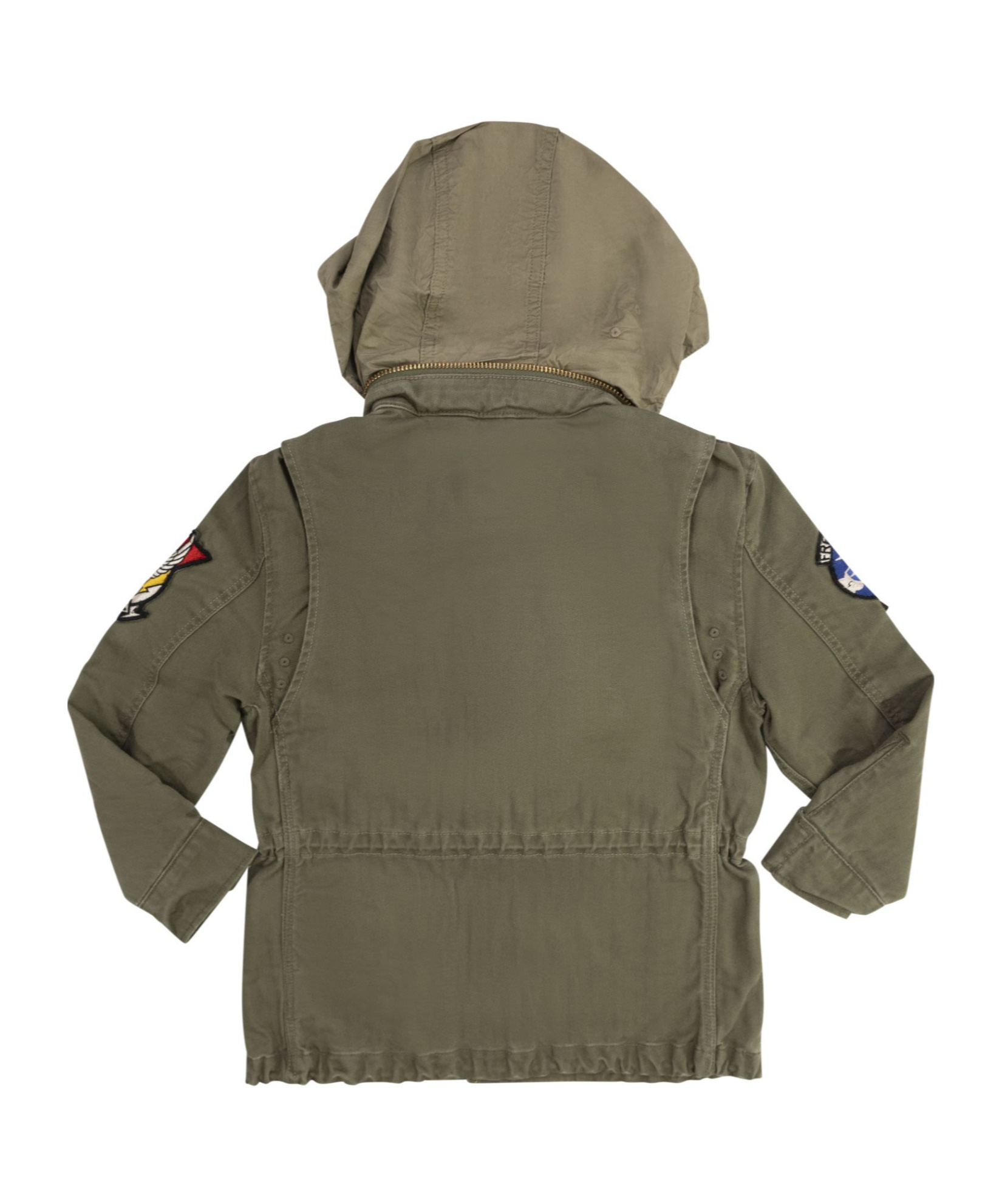 Polo Ralph Lauren Patchwork Hooded Jacket In Green