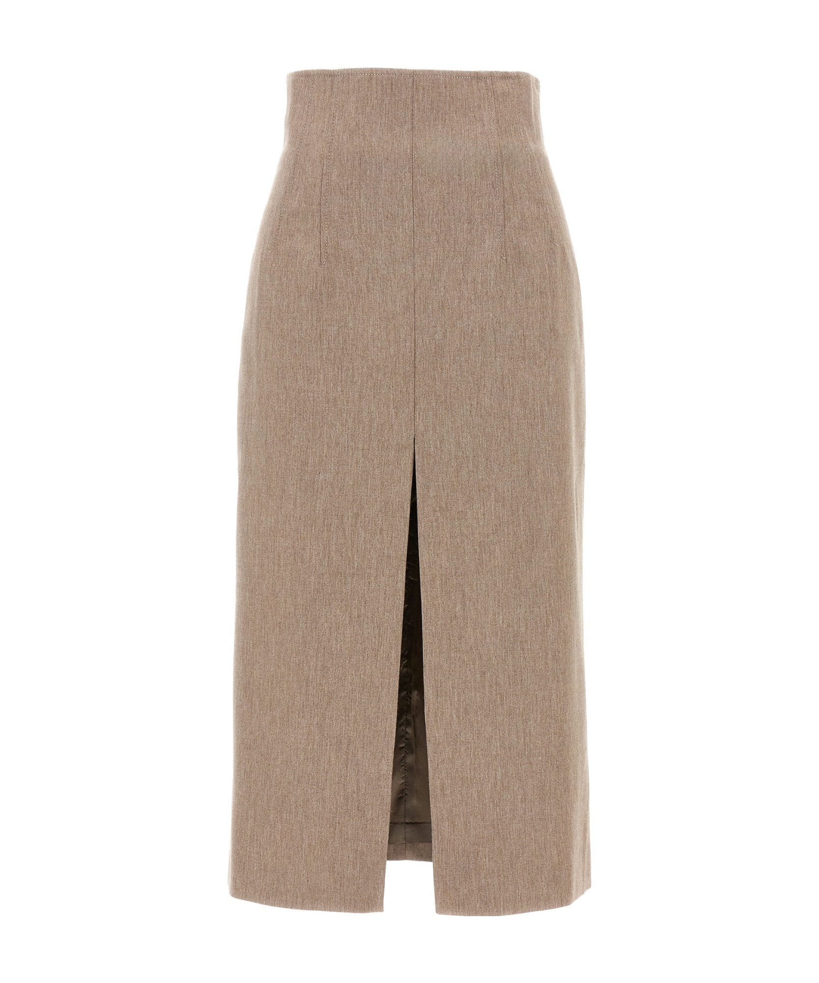 The Andamane Stephanie Mid-length Skirt In Nude
