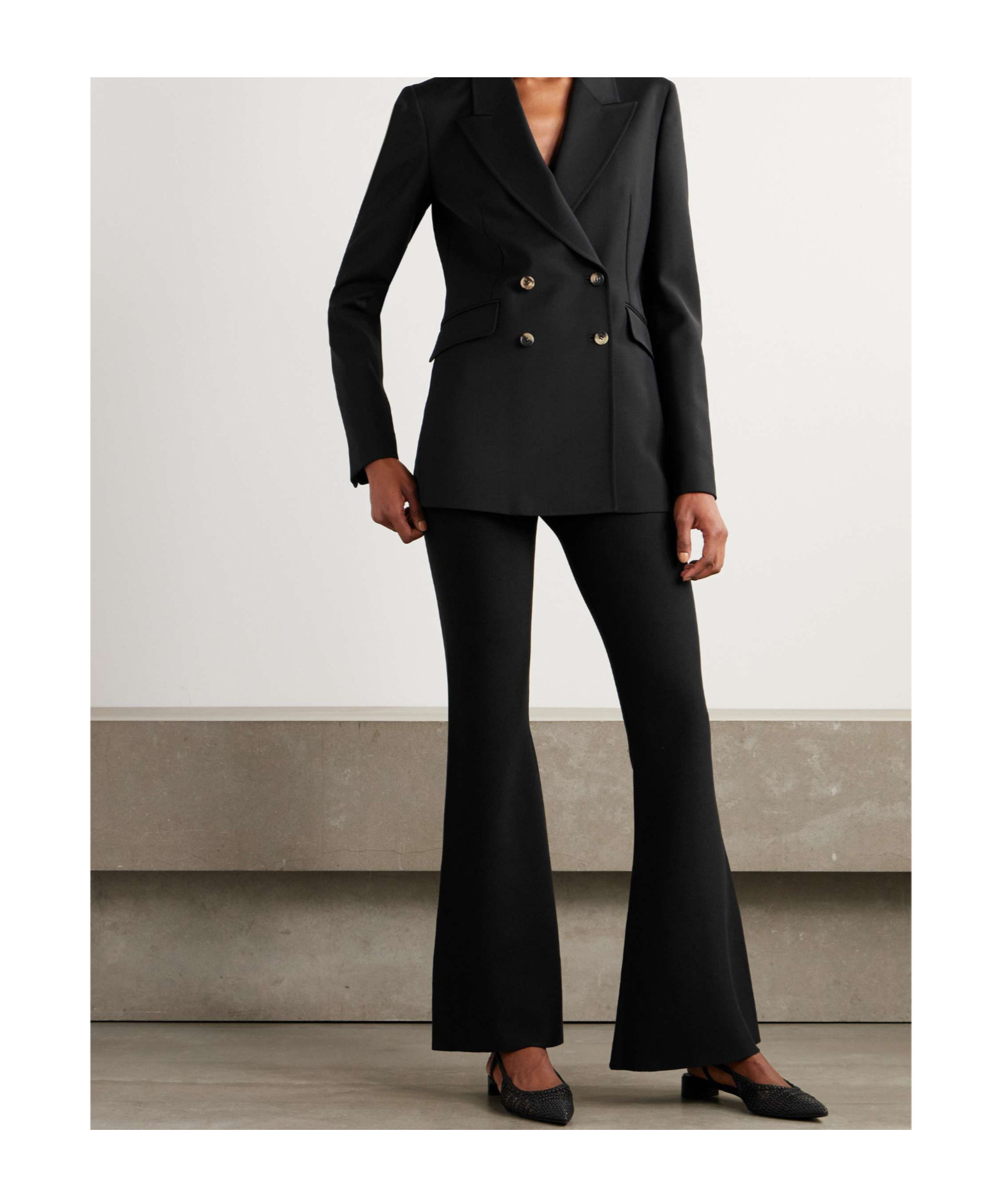 Gabriela Hearst Ambrosia Silk Flared Pants In Black