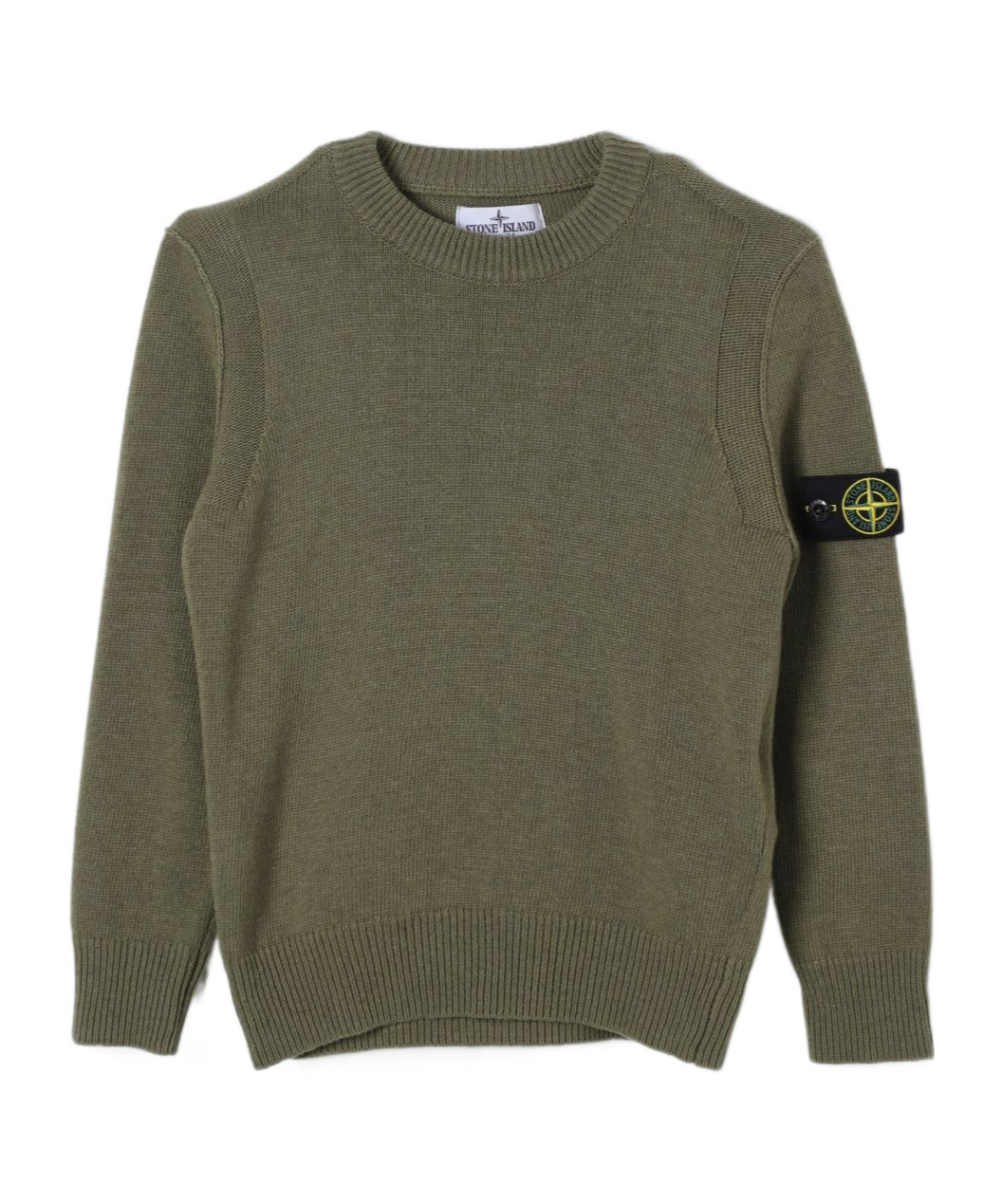Stone Island Compass Badge Sweater In Green