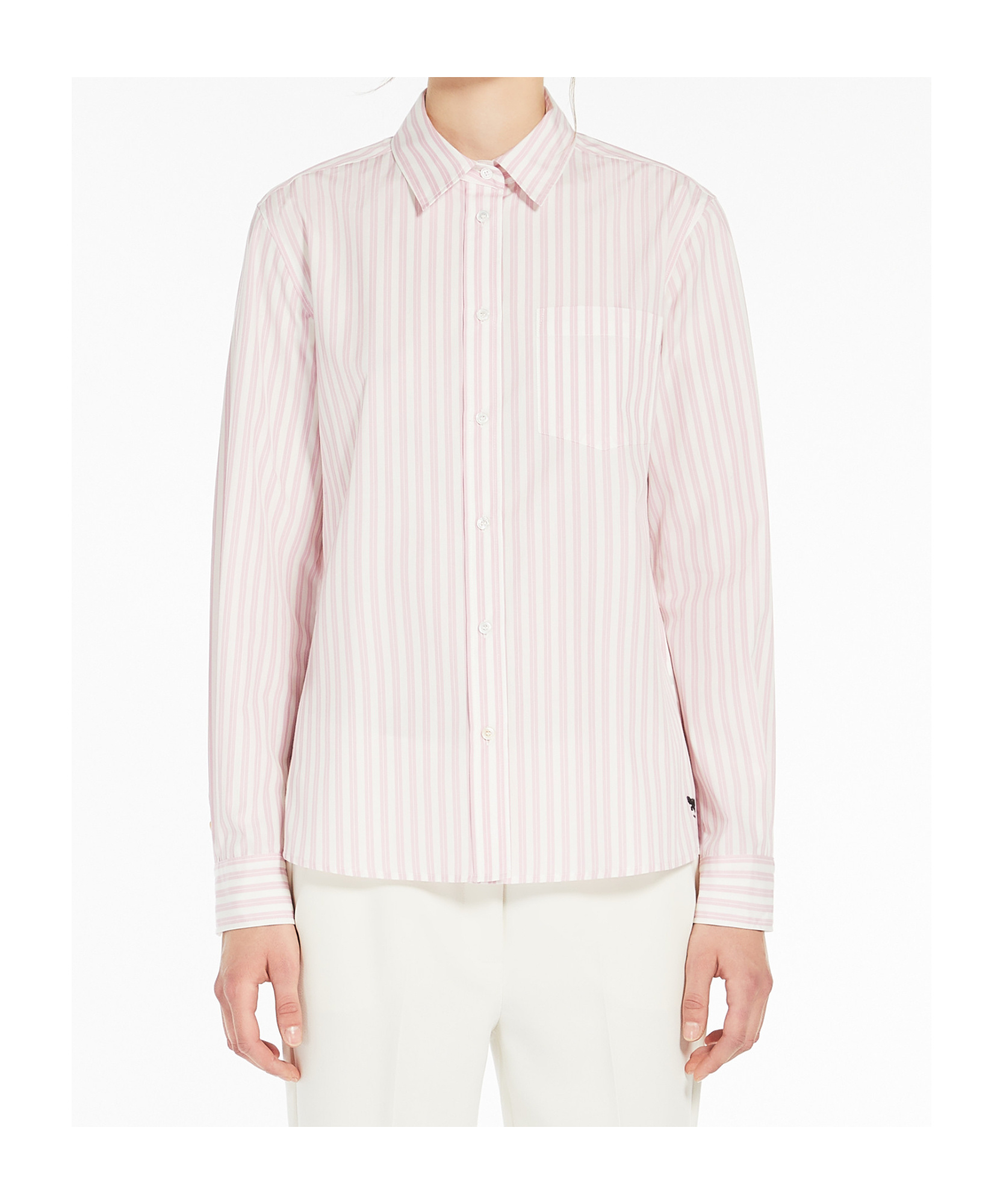 Weekend Max Mara Buttoned Striped Shirt In Neutral