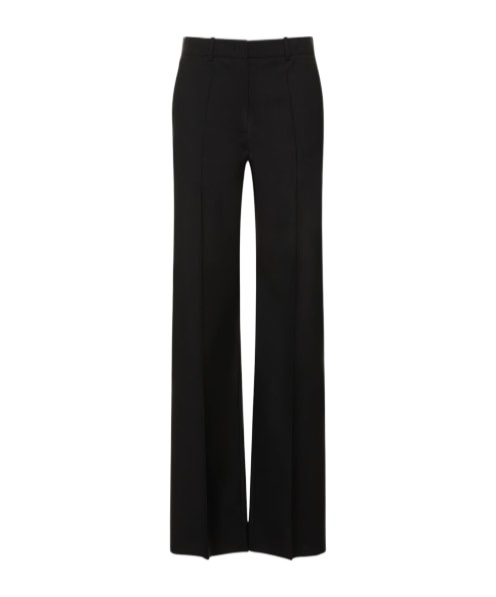 Valentino Virgin Wool Wide-leg Tailored Trousers