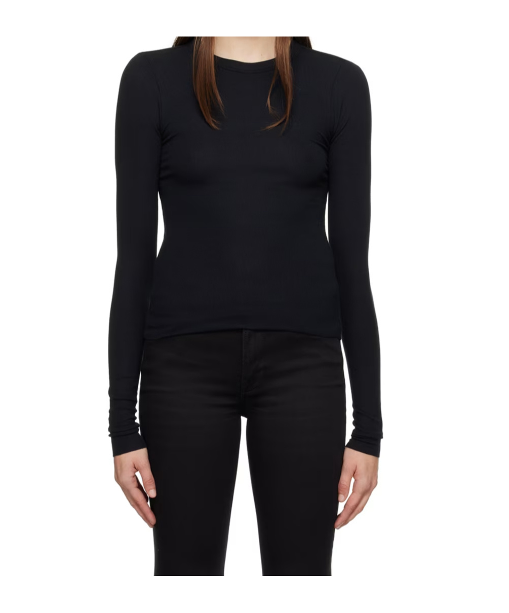Frame Crew-neck Long-sleeve Sweatshirt In Black