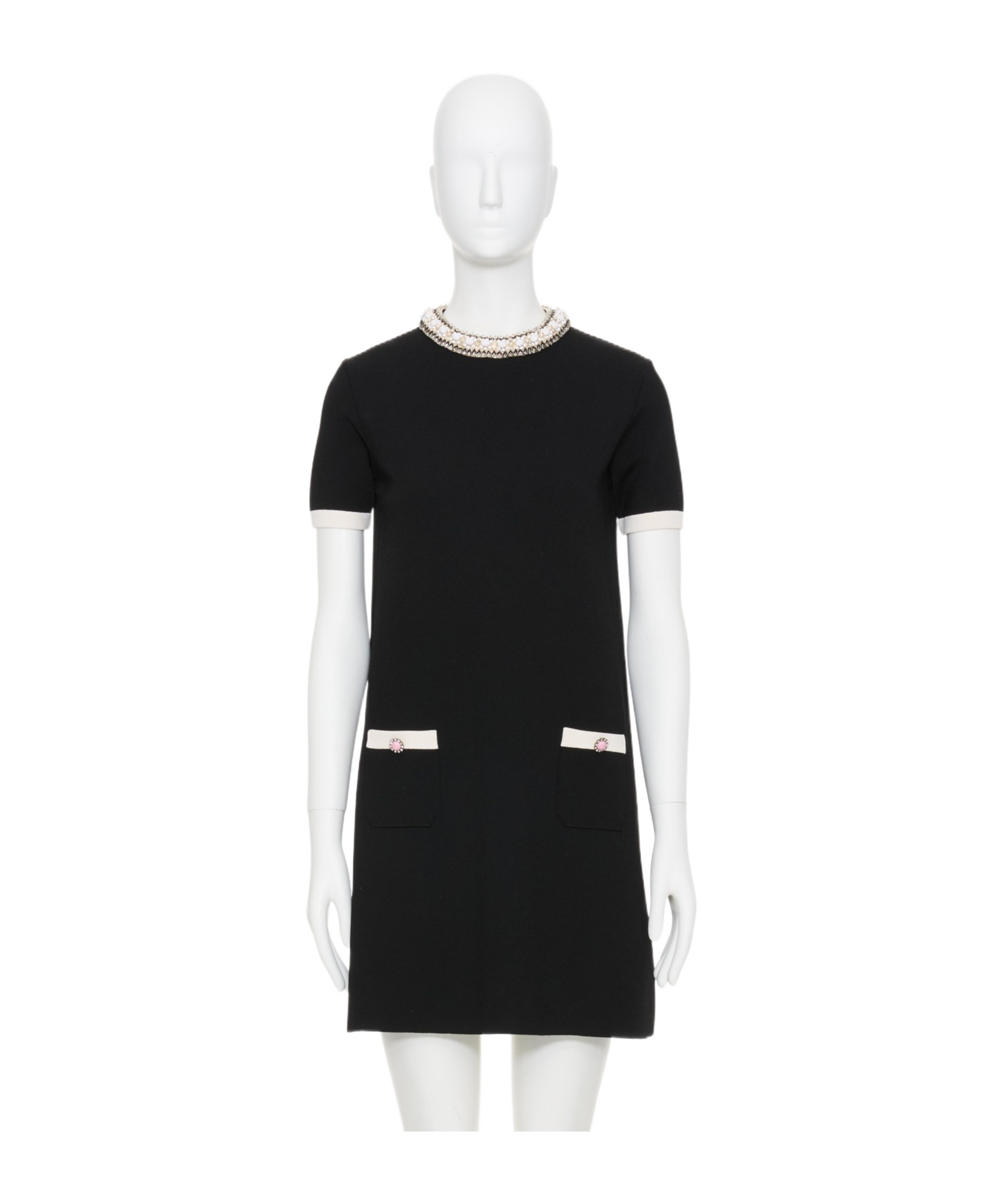 Valentino Short Sleeve Dress In Black