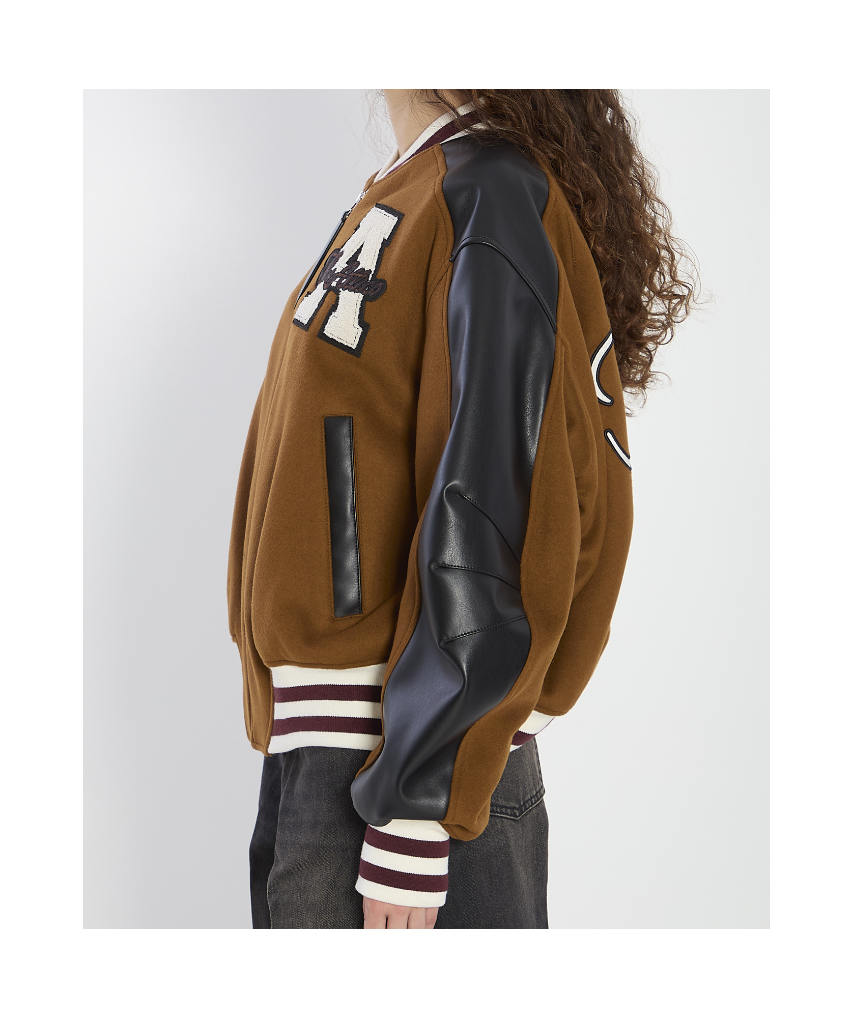 Attico Bomber Jacket Jackets Multicolor In Brown