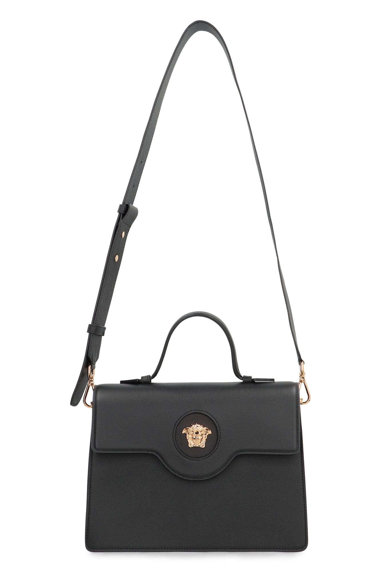 Versace Flap Shoulder Bag In Black