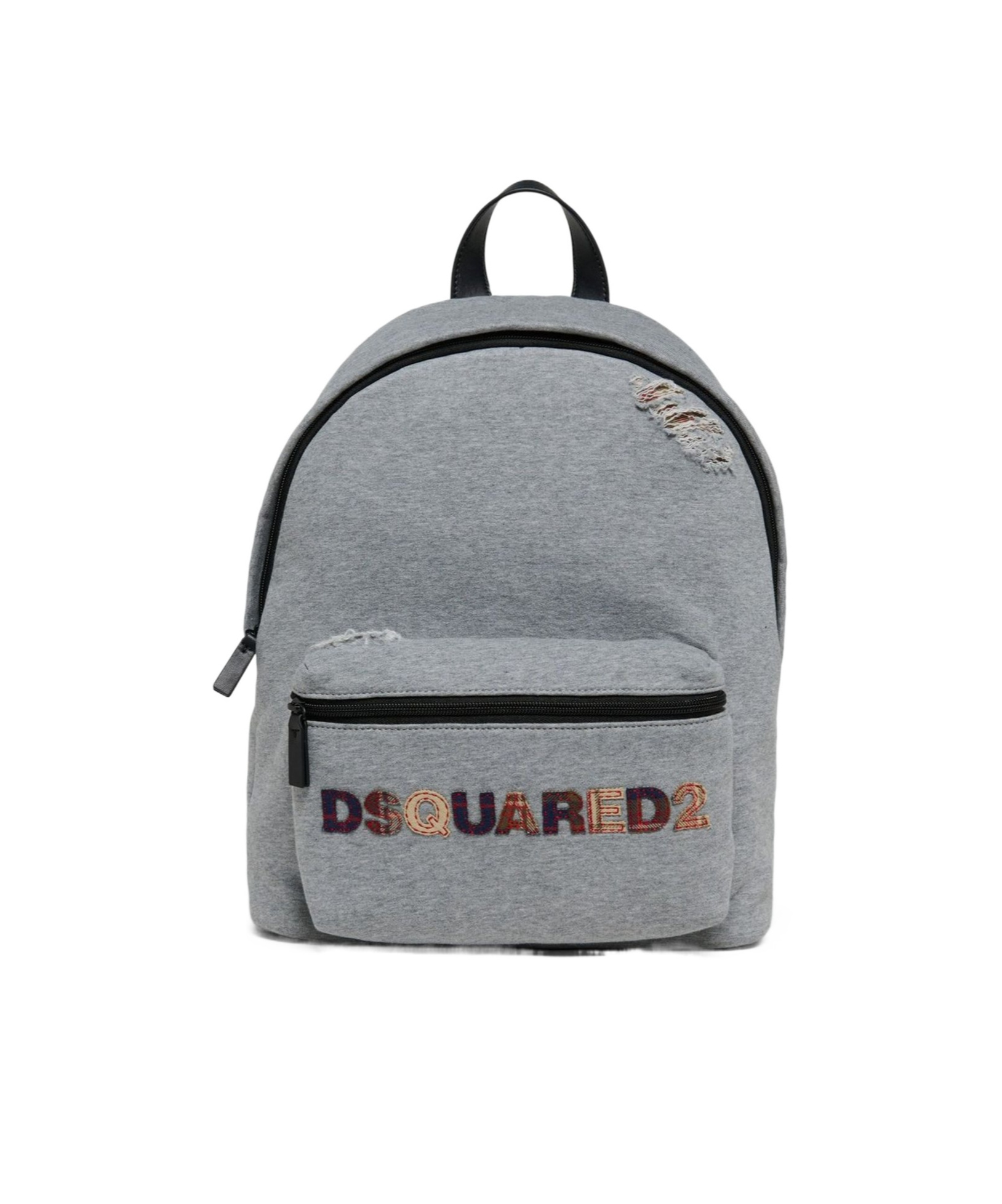Dsquared2 Kids Distressed Zip-up Backapack In Gray