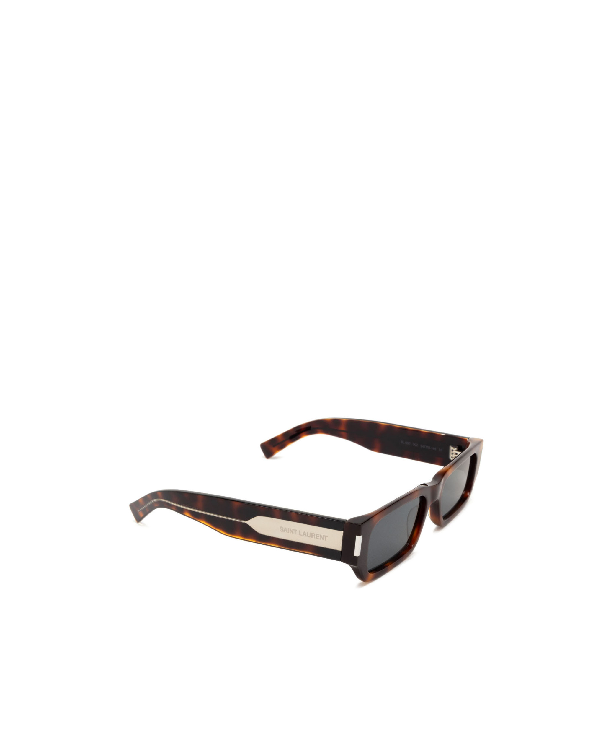 Saint Laurent Sl660 Rectangle-frame Sunglasses In Gray