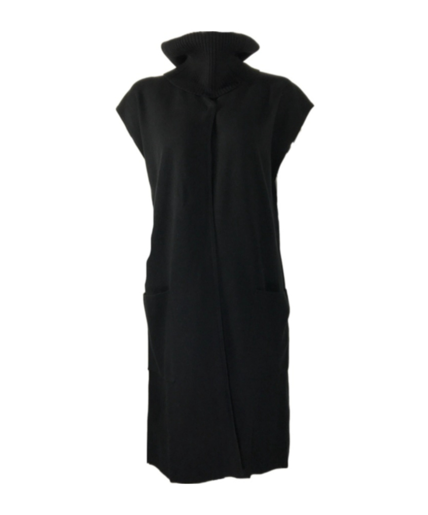 Max Mara Sleeveless Knitted Cardigan In Black