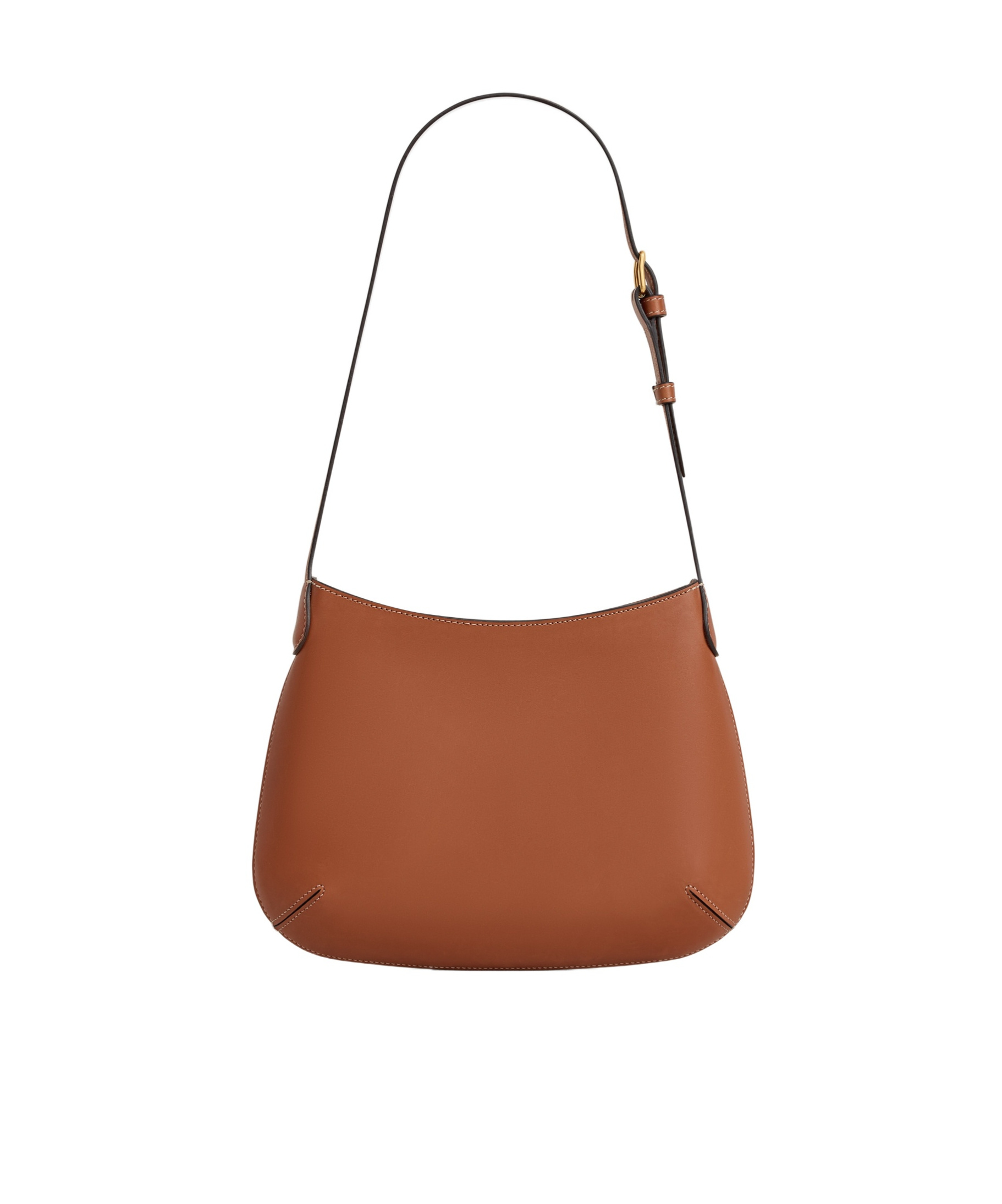 Celine Logo Shoulder Bag In Brown