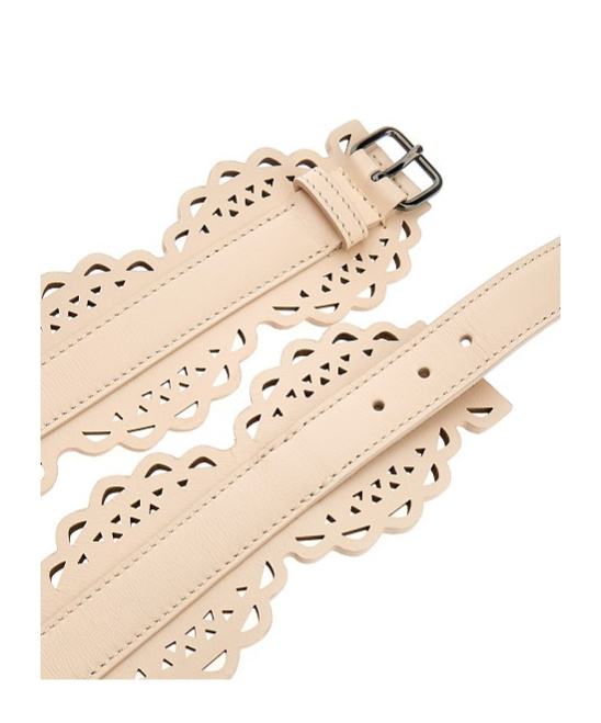 Alaïa Buckle Belt In Nude