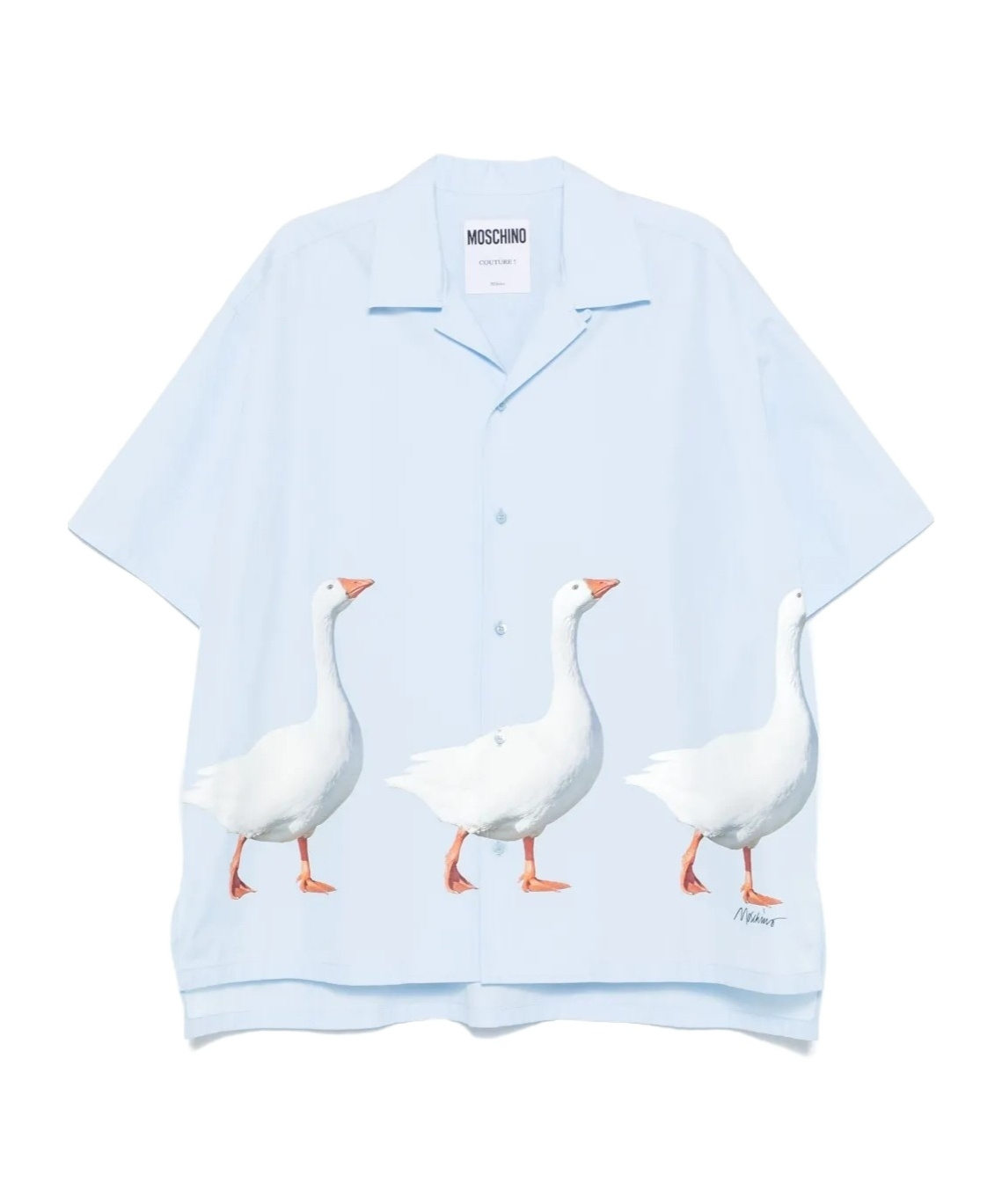 Moschino Short-sleeved Shirt In Blue