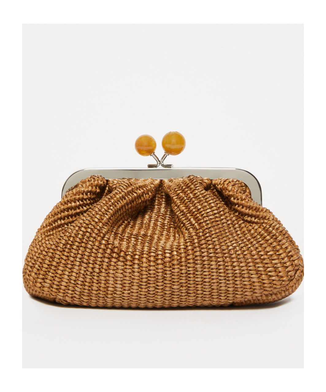Weekend Max Mara Small Raffia-effect Pasticcino Bag In Brown