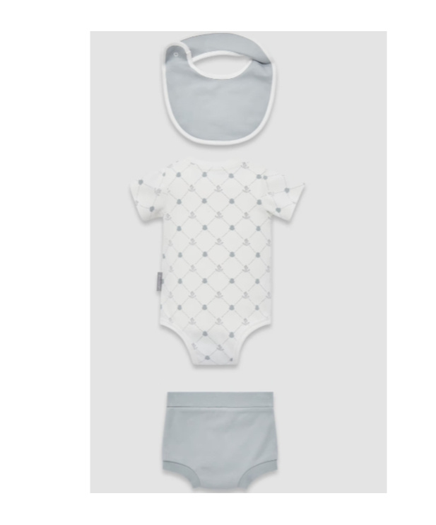 Shop Moncler Logo Cotton Set In White