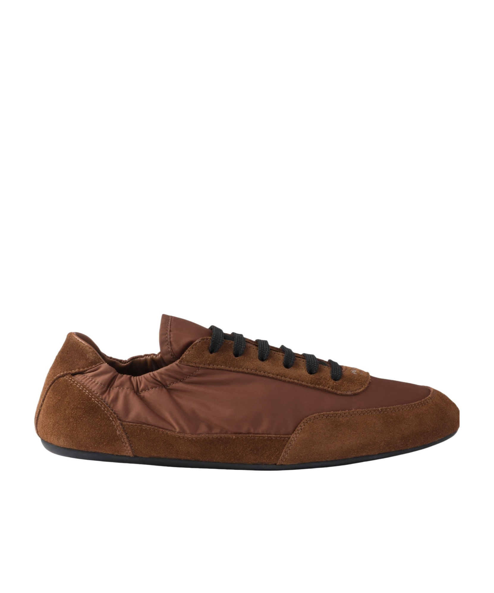Prada Geometric Tread Lightweight Ballerina Sole In Brown