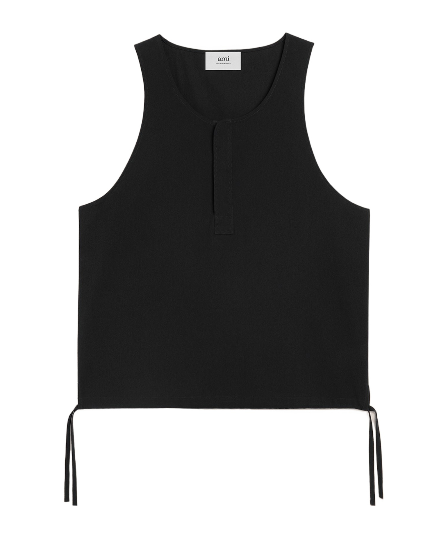 Ami Alexandre Mattiussi Ami Drawstring Sleeveless Tank Top In Black