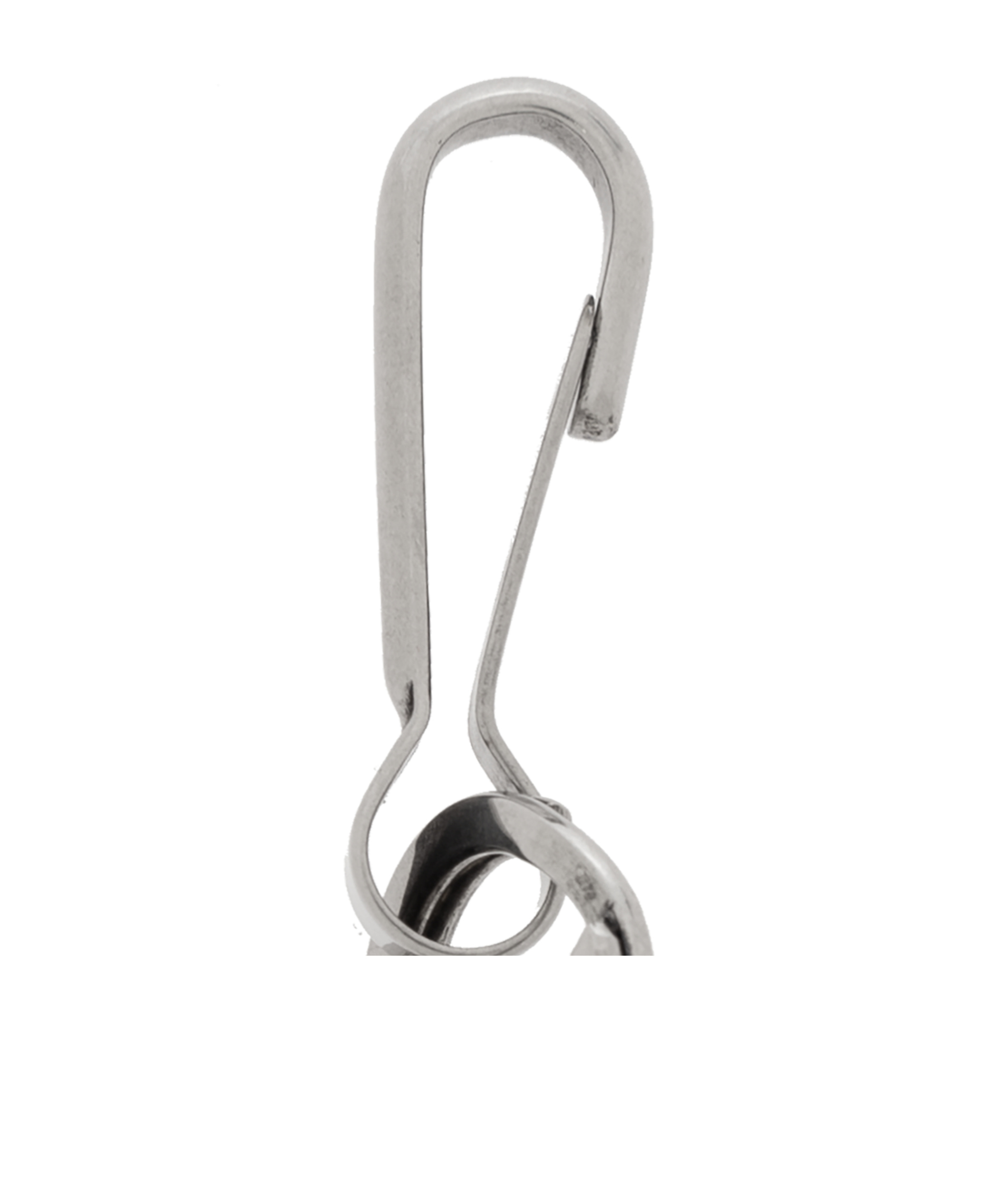 Balenciaga Letter Pattern Key Chain In Gray