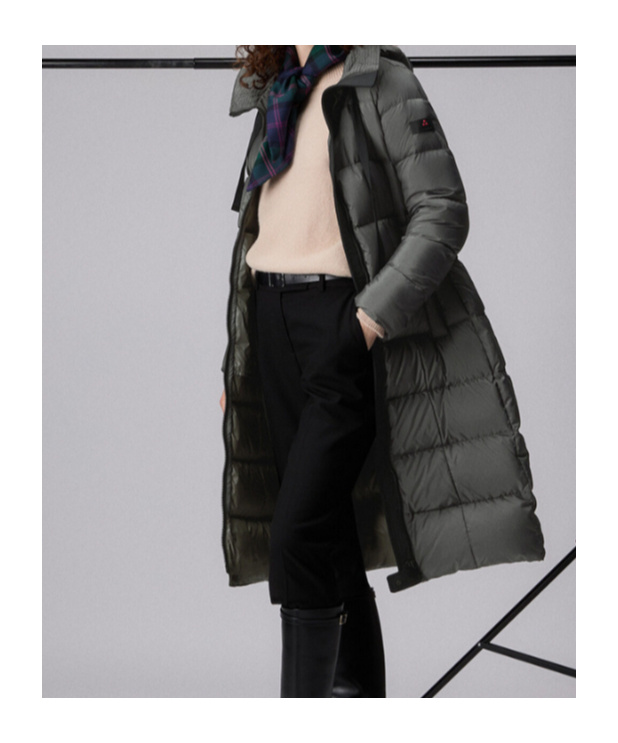 Peuterey Recycled Polyester Long Down Jacket In Black