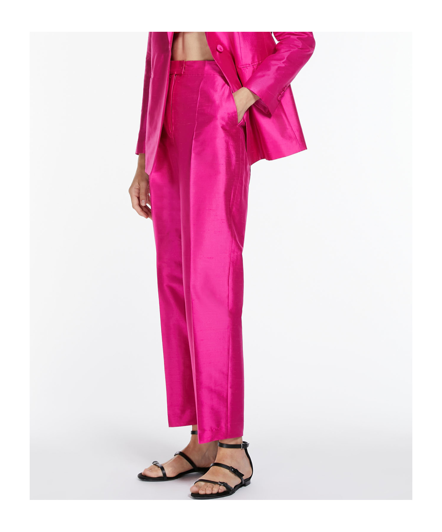 Max Mara Straight Slacks In Pink