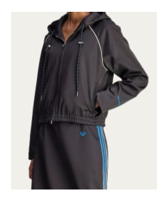 Adidas Originals Wales Bonner Satin Track Top In Black