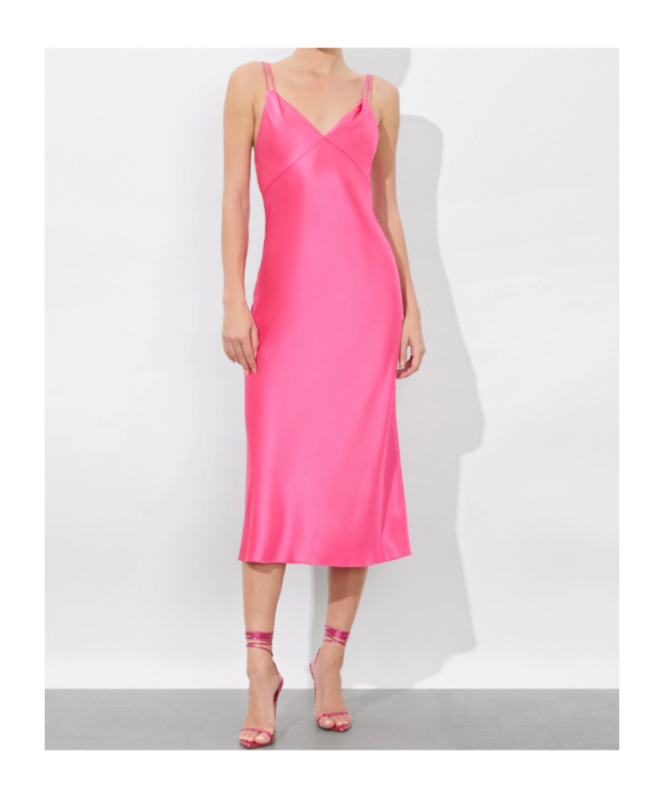 Alice And Olivia Kiro Suspender Skirt In Pink