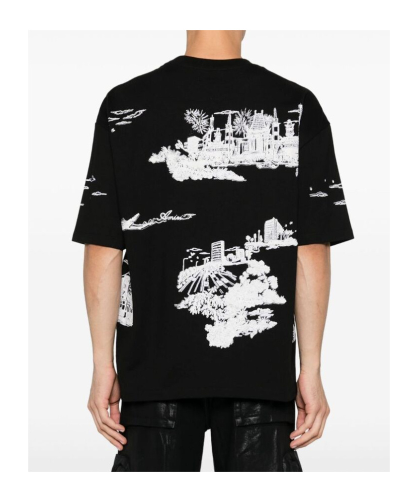 Amiri La Landmark T-shirt In Black
