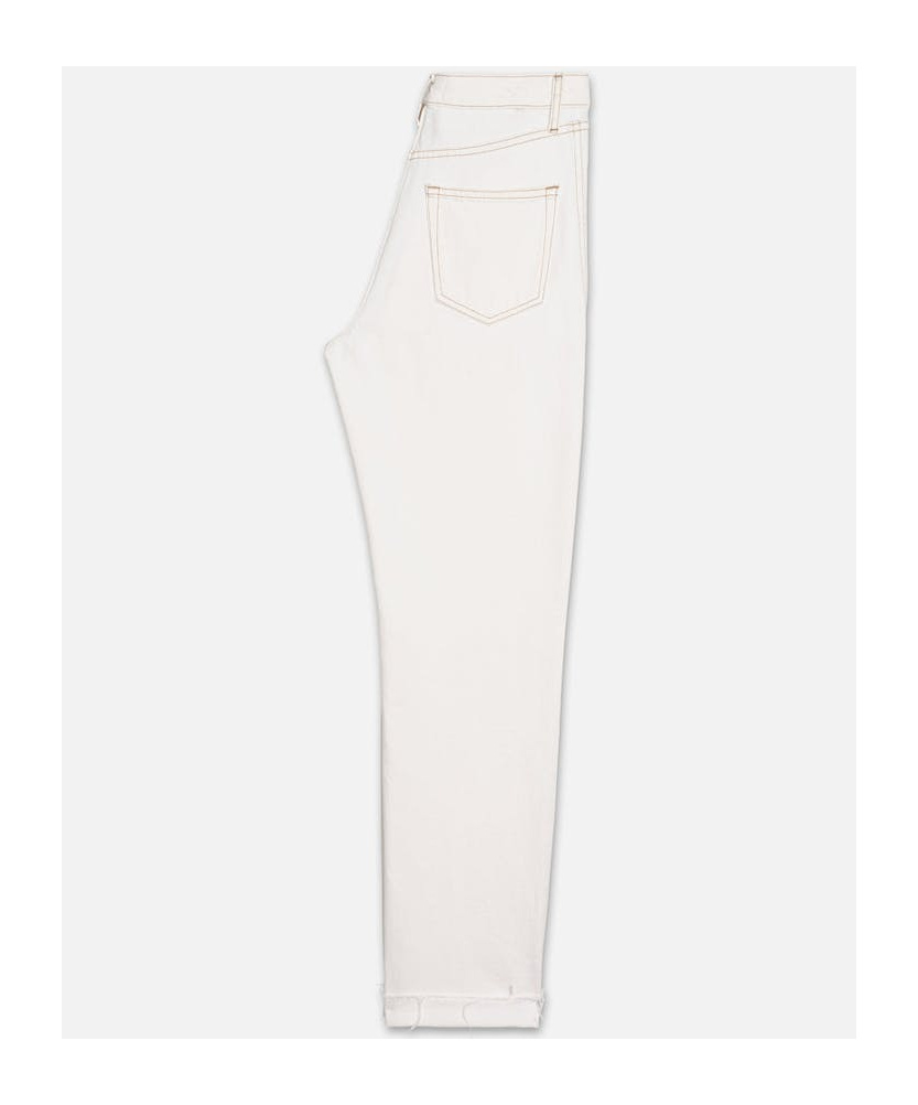 Frame Le Mec Cropped Jeans In White