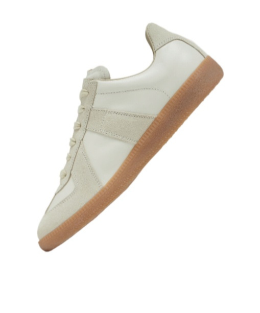 Maison Margiela Replica Sneakers Woman Lace-up Shoes Multicolored Size 7 Calfskin In White