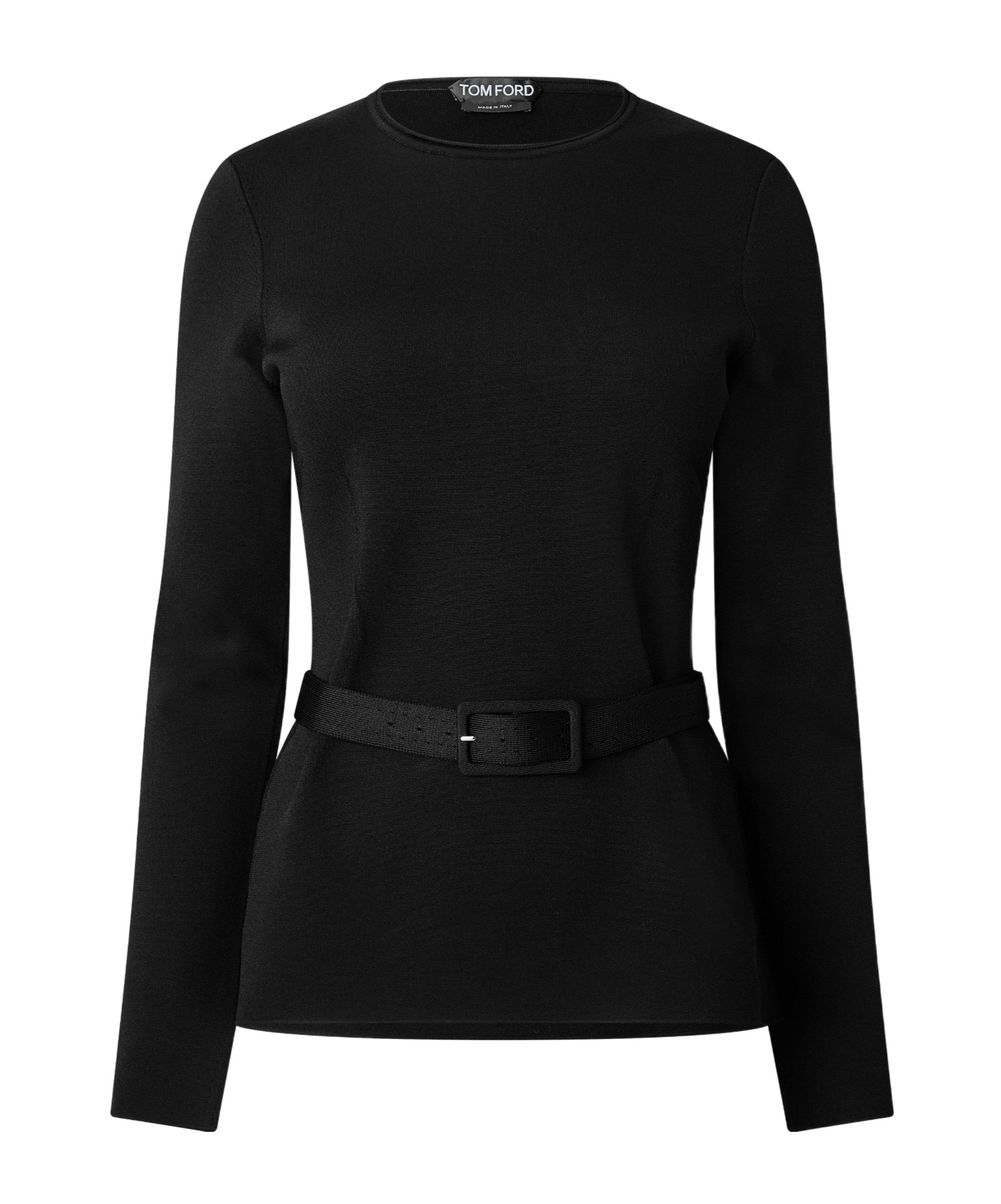 Tom Ford Minimalist Longsleeve Knit Top In Black