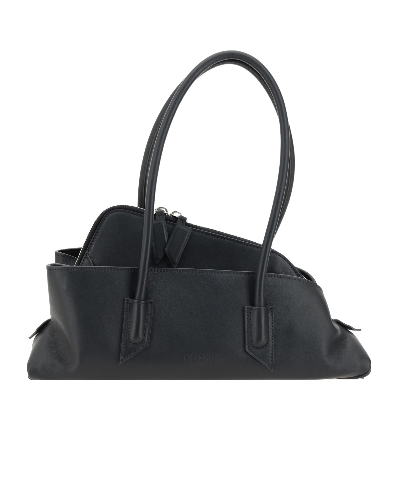 Attico The La Passeggiata Small Top Handle Tote Bag In Black