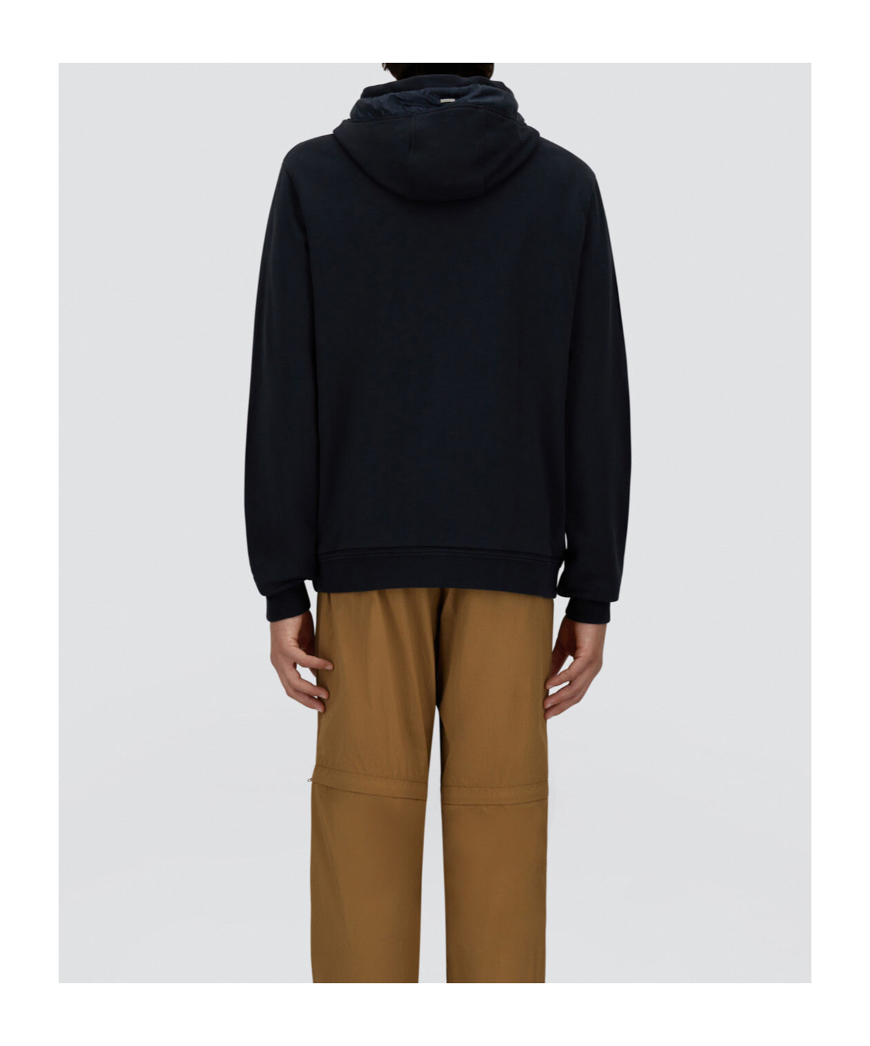 Herno Sweatshirt In Cotton Sweater And Nylon Ultralight In Blue Navy Blue