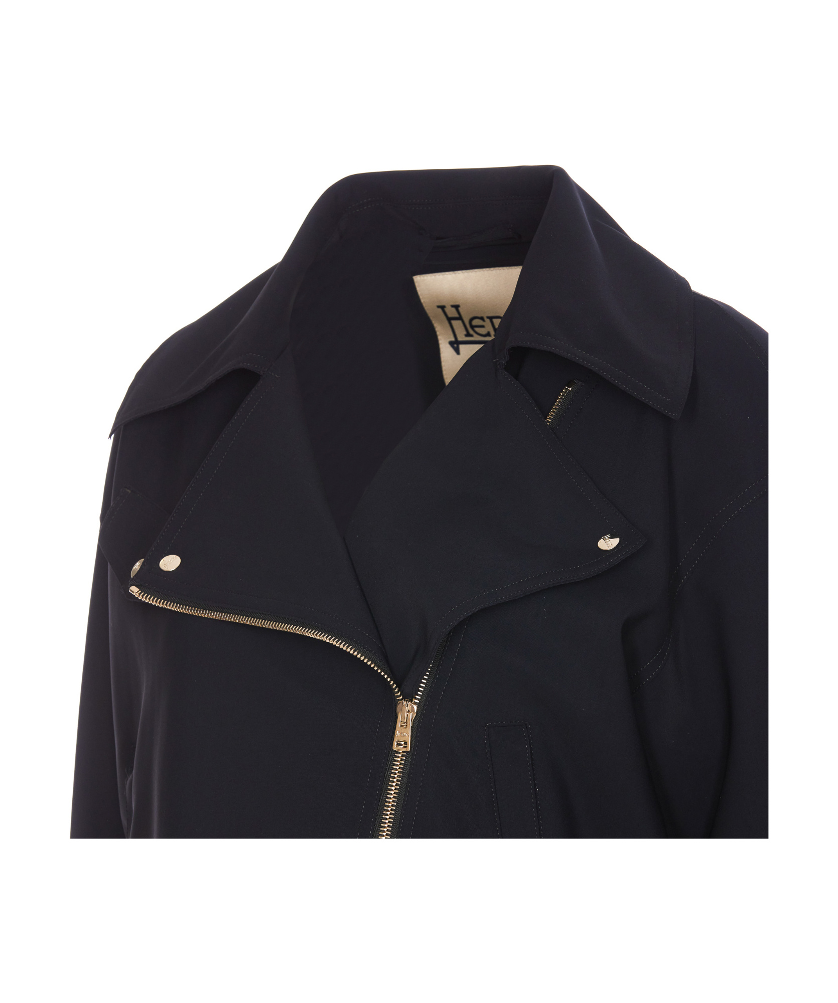 Shop Herno Suede Jacket In Black