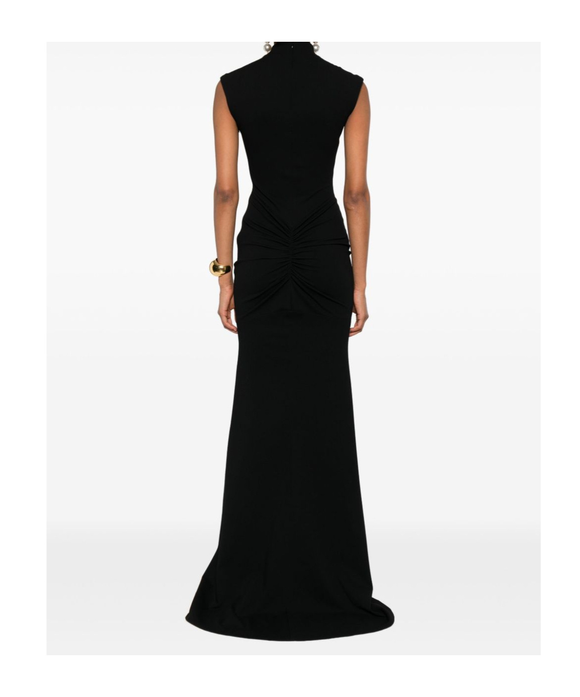 Jacquemus Womens Black La Robe Alba Cap-sleeves Stretch-woven Maxi Dress In Black